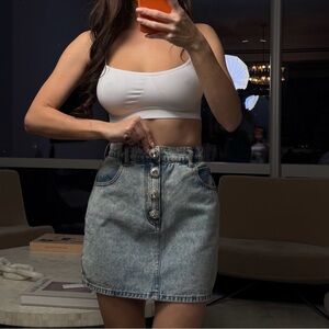 Chic Blue Denim Mini Skirt